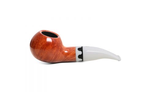 Pipa Balanzone 9mm (mustiuc alb cu inel) Savinelli 9 mm